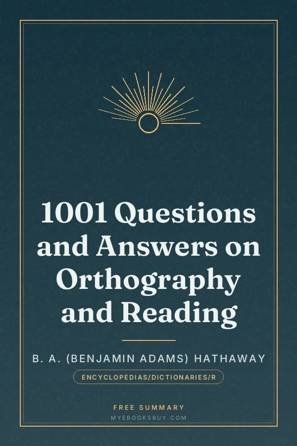 Cover of 1001 Questions and Answers on Orthography and Reading