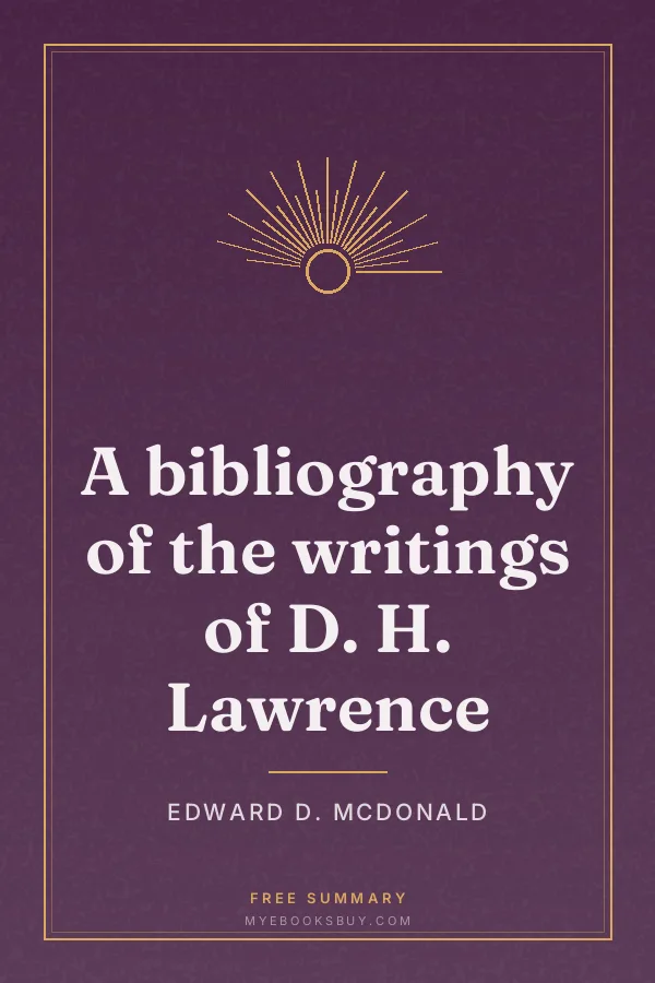 Cover of A bibliography of the writings of D. H. Lawrence