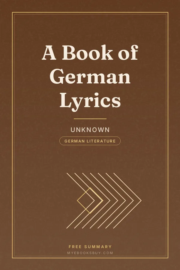 Cover of A Book of German Lyrics