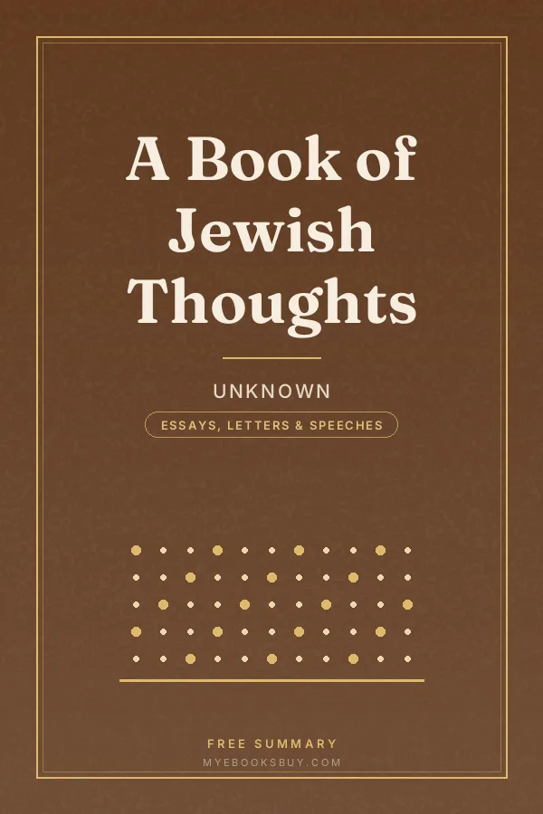 Cover of A Book of Jewish Thoughts