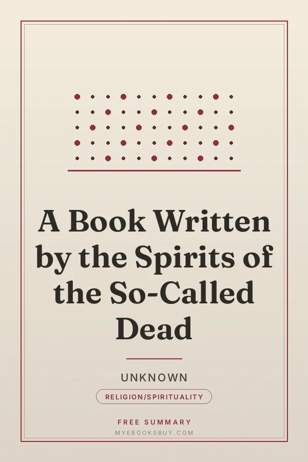 Cover of A Book Written by the Spirits of the So-Called Dead