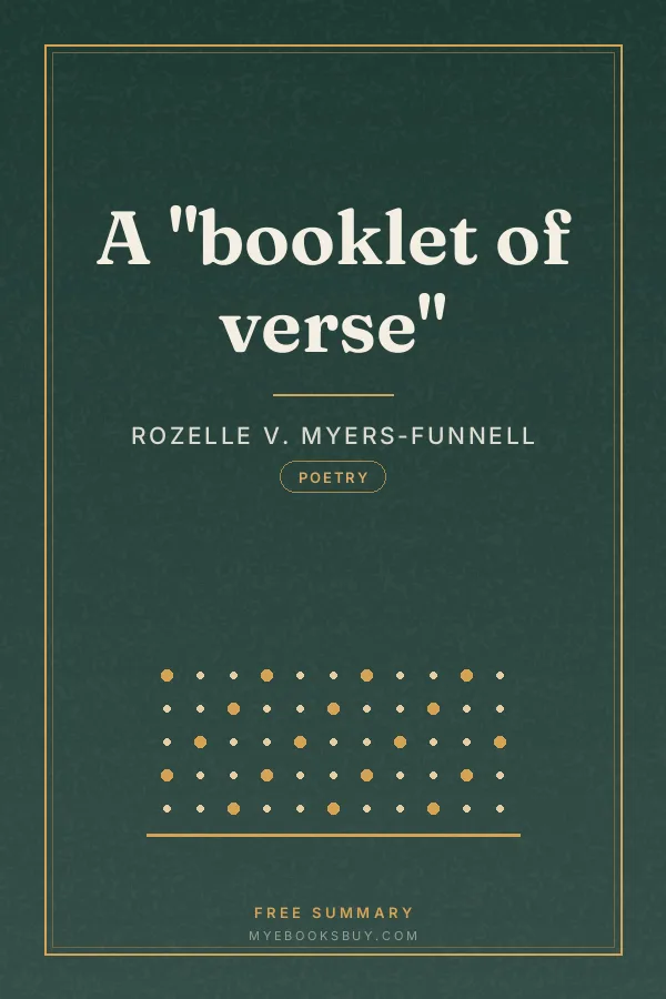 Cover of A "booklet of verse"