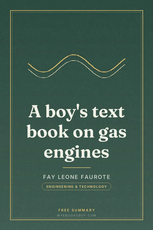 Cover of A boy's text book on gas engines