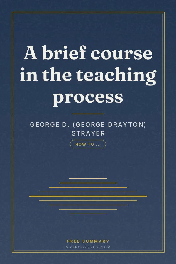 Cover of A brief course in the teaching process