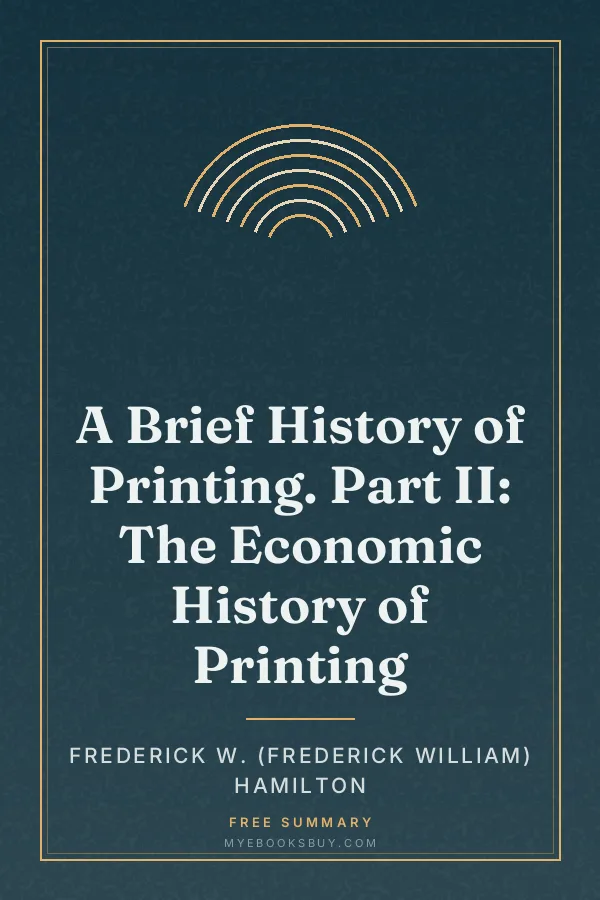 Cover of A Brief History of Printing. Part II: The Economic History of Printing