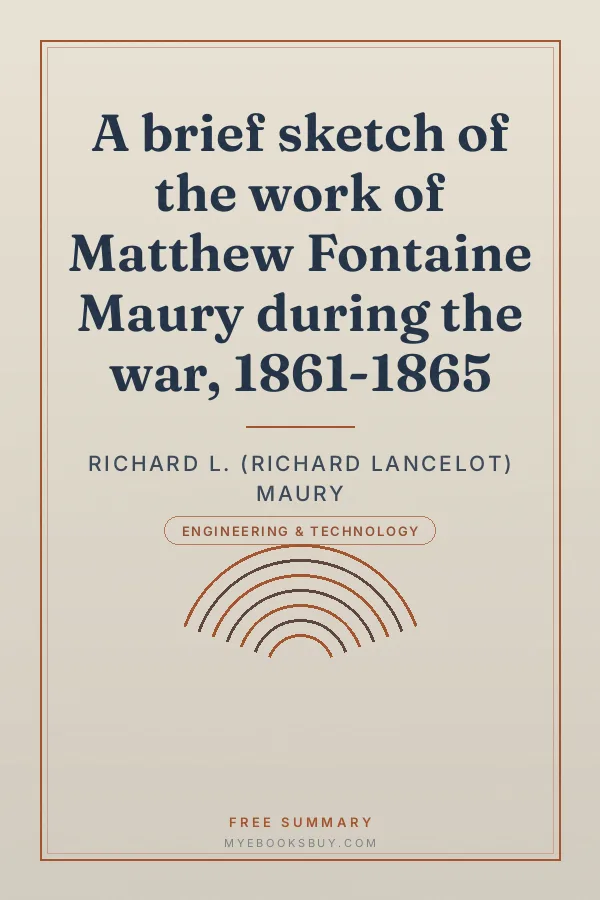 Cover of A brief sketch of the work of Matthew Fontaine Maury during the war, 1861-1865