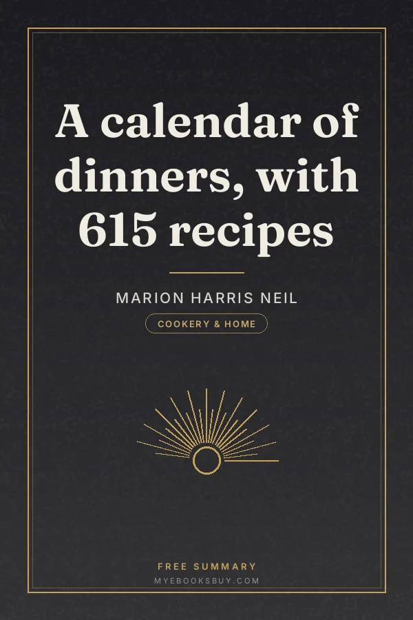 Cover of A calendar of dinners, with 615 recipes
