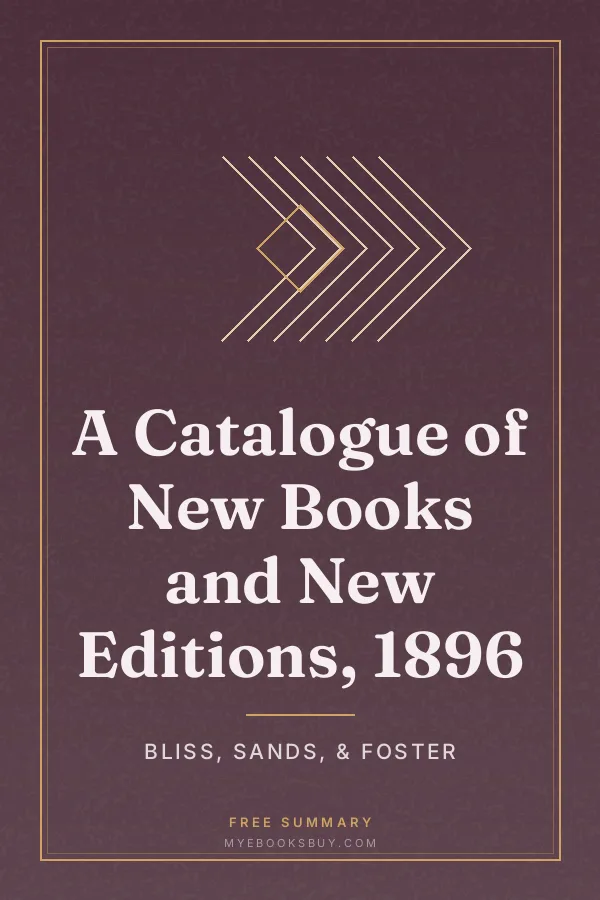 Cover of A Catalogue of New Books and New Editions, 1896