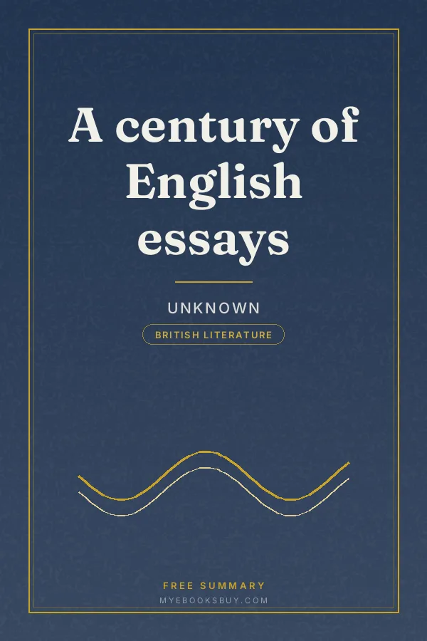 Cover of A century of English essays