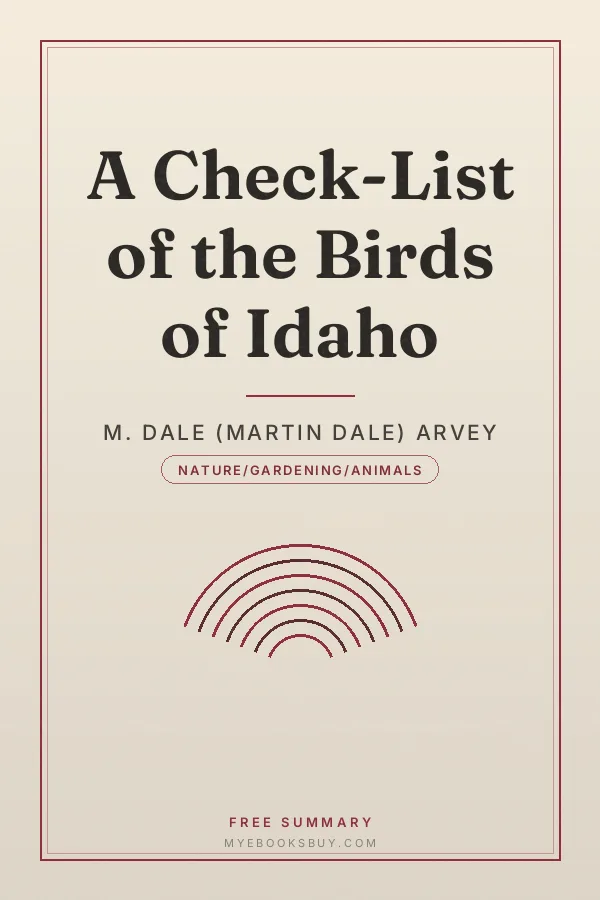 Cover of A Check-List of the Birds of Idaho