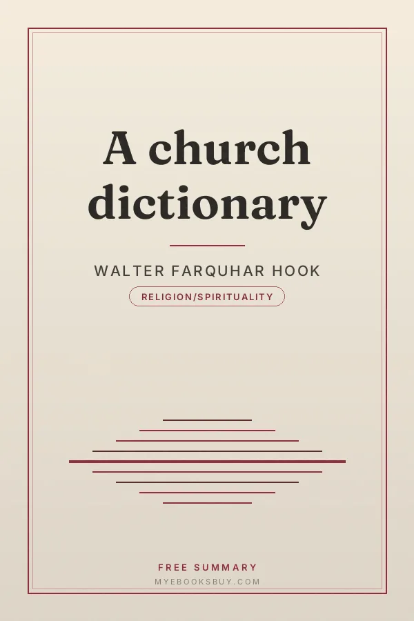 Cover of A church dictionary