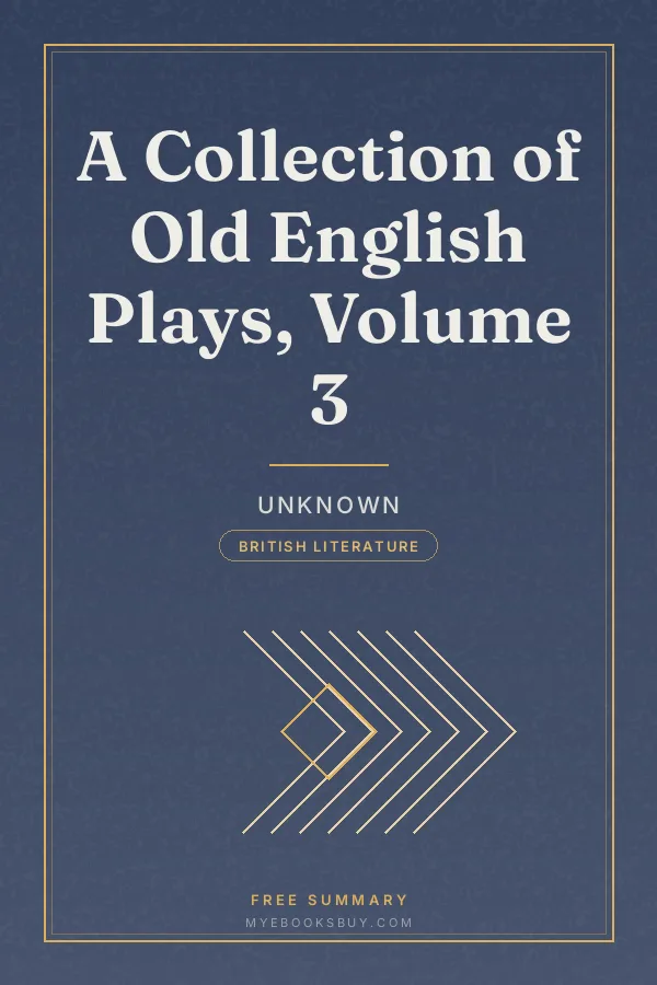 Cover of A Collection of Old English Plays, Volume 3