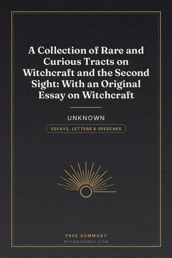Cover of A Collection of Rare and Curious Tracts on Witchcraft and the Second Sight: With an Original Essay on Witchcraft
