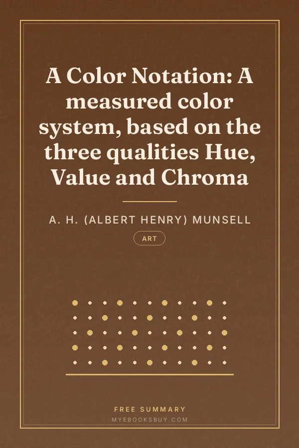 Cover of A Color Notation: A measured color system, based on the three qualities Hue, Value and Chroma