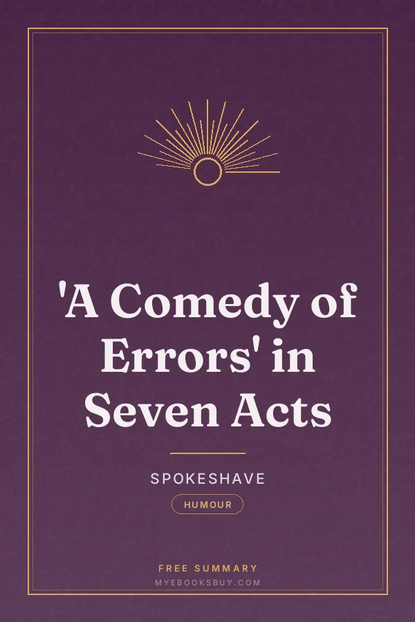 Cover of 'A Comedy of Errors' in Seven Acts