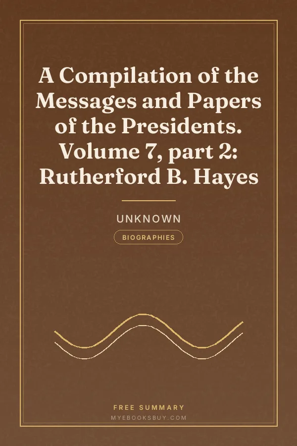 Cover of A Compilation of the Messages and Papers of the Presidents. Volume 7, part 2: Rutherford B. Hayes
