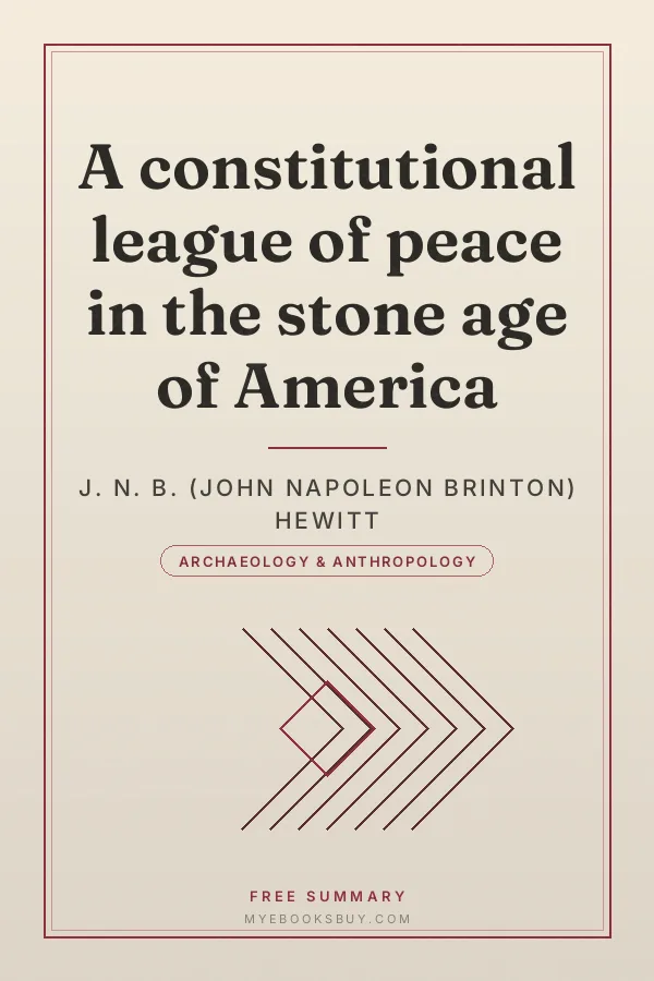 Cover of A constitutional league of peace in the stone age of America