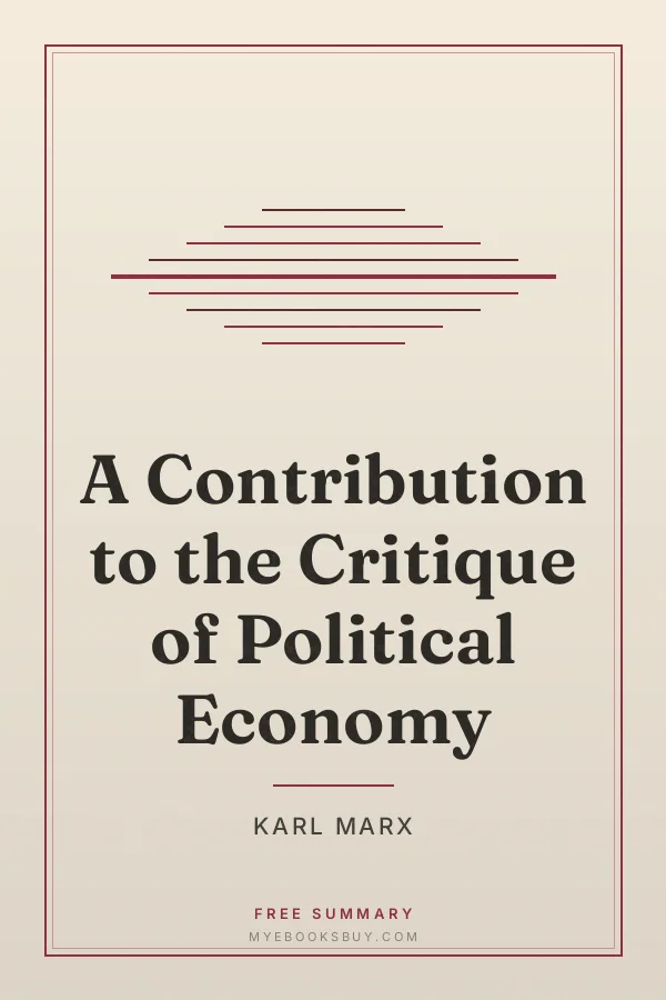 Cover of A Contribution to the Critique of Political Economy