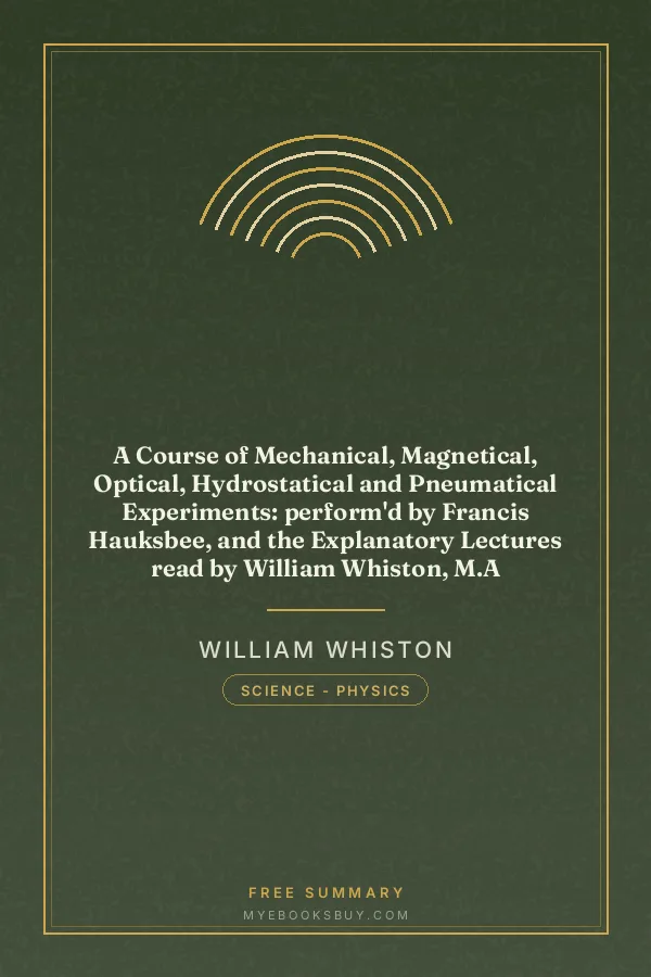 Cover of A Course of Mechanical, Magnetical, Optical, Hydrostatical and Pneumatical Experiments: perform'd by Francis Hauksbee, and the Explanatory Lectures read by William Whiston, M.A