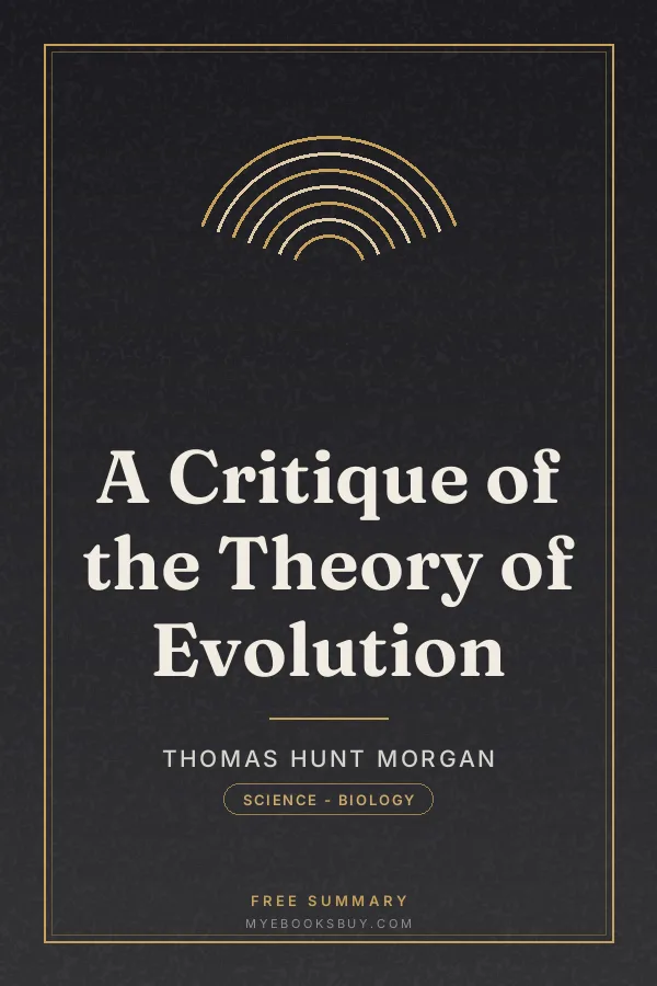 Cover of A Critique of the Theory of Evolution