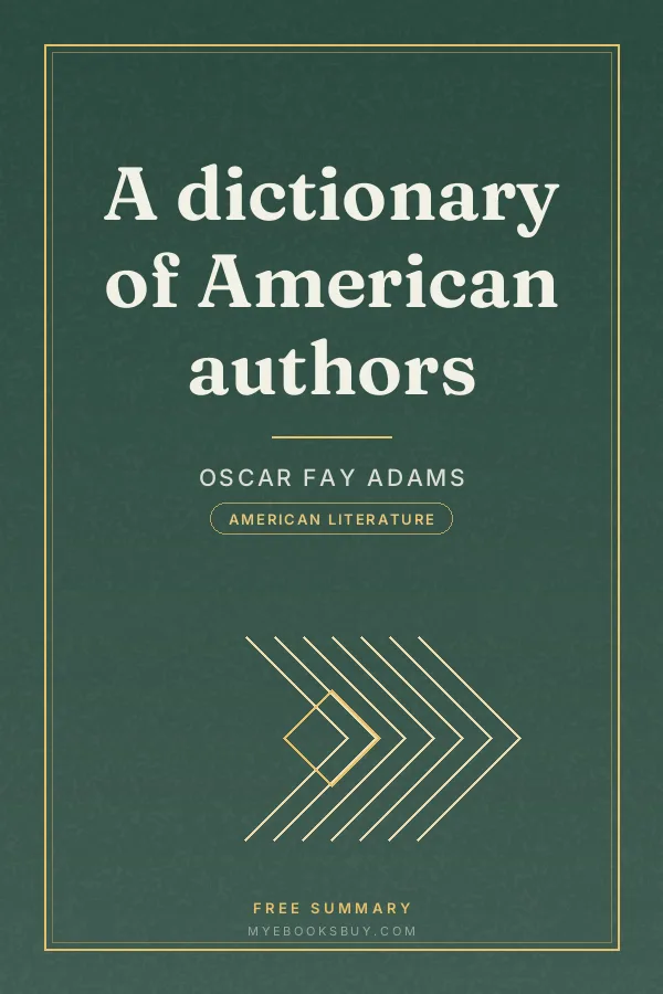 Cover of A dictionary of American authors