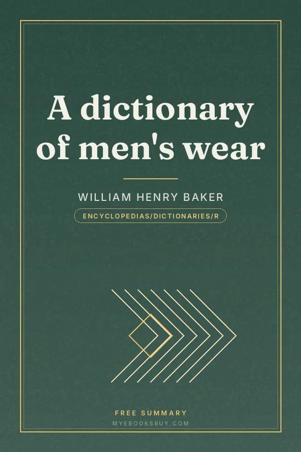 Cover of A dictionary of men's wear