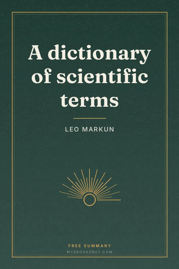 Cover of A dictionary of scientific terms
