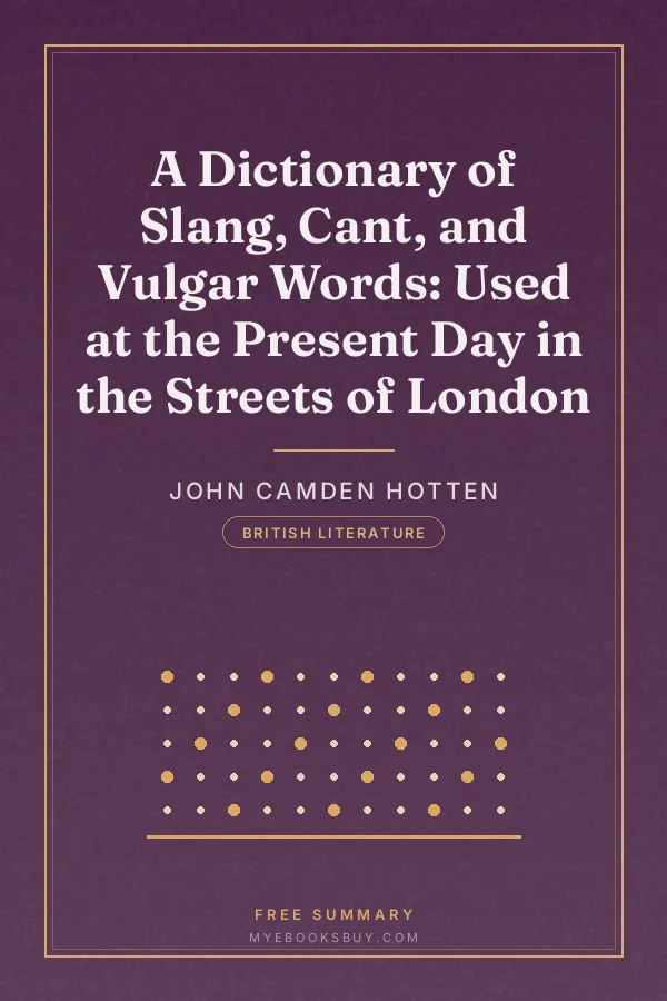 Cover of A Dictionary of Slang, Cant, and Vulgar Words: Used at the Present Day in the Streets of London