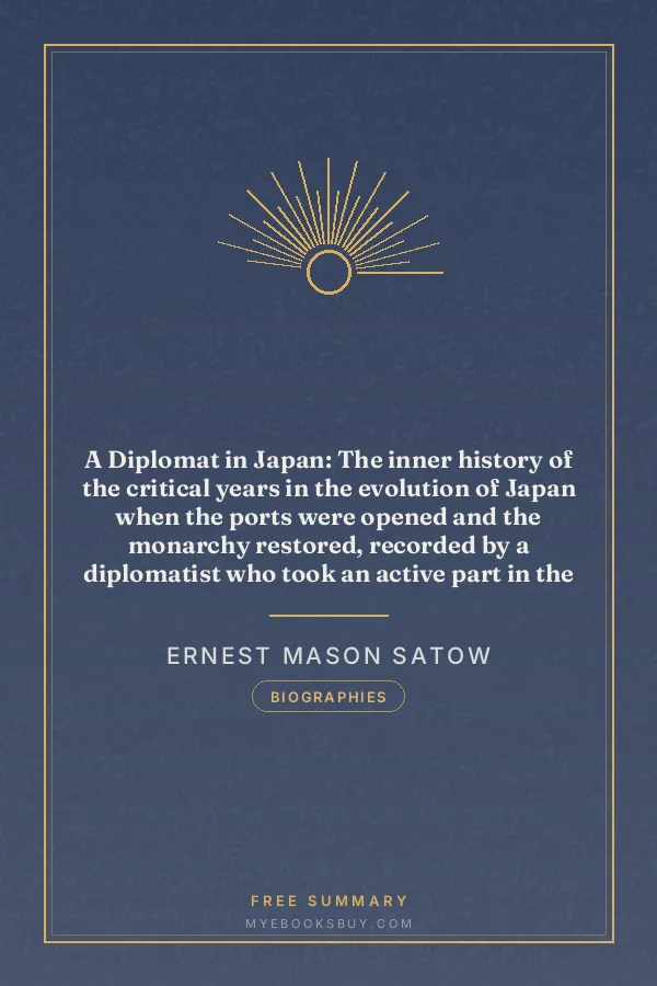 Cover of A Diplomat in Japan: The inner history of the critical years in the evolution of Japan when the ports were opened and the monarchy restored, recorded by a diplomatist who took an active part in the events of the time, with an account of his personal experiences during that period