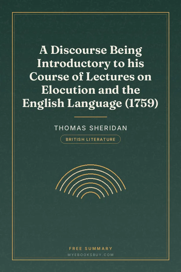 Cover of A Discourse Being Introductory to his Course of Lectures on Elocution and the English Language (1759)