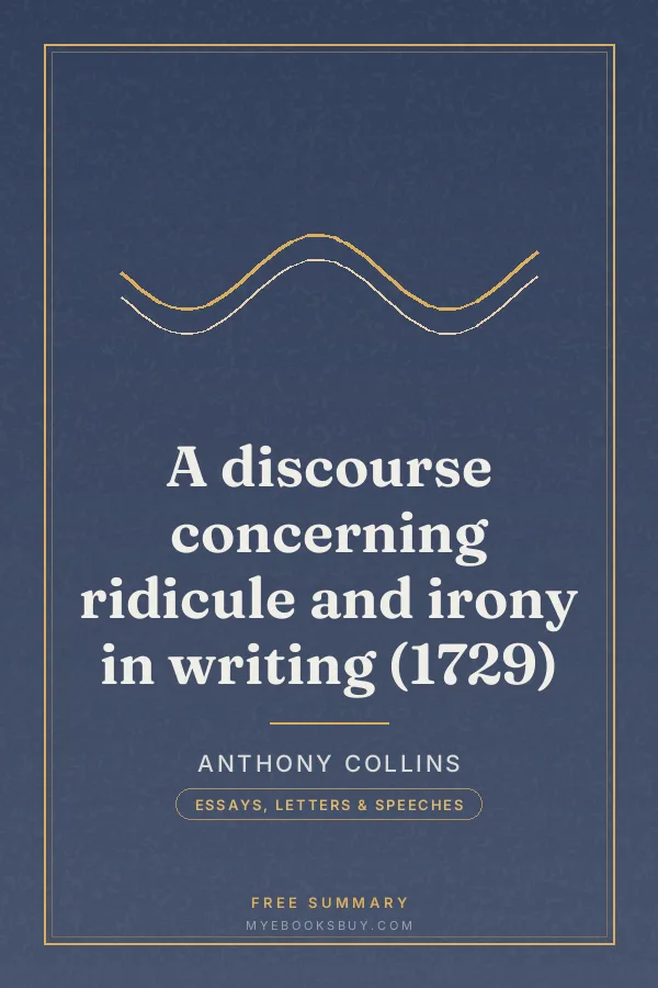 Cover of A discourse concerning ridicule and irony in writing (1729)