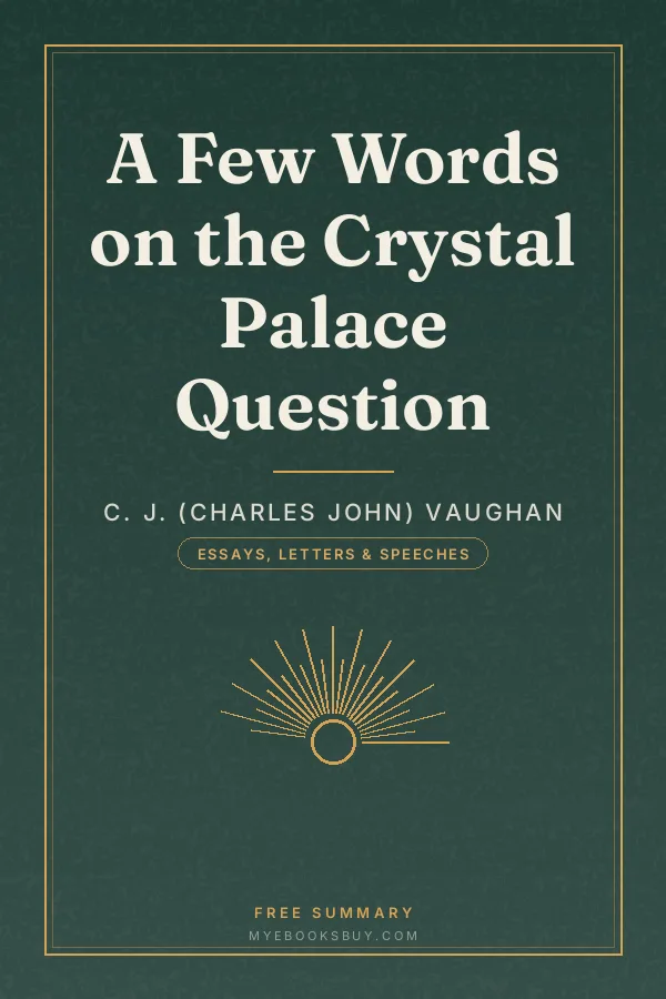 Cover of A Few Words on the Crystal Palace Question