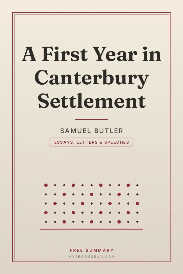 Cover of A First Year in Canterbury Settlement