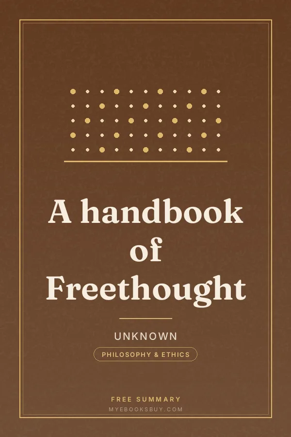 Cover of A handbook of Freethought
