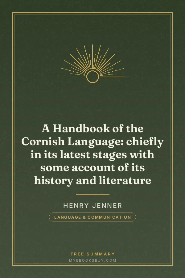 Cover of A Handbook of the Cornish Language: chiefly in its latest stages with some account of its history and literature