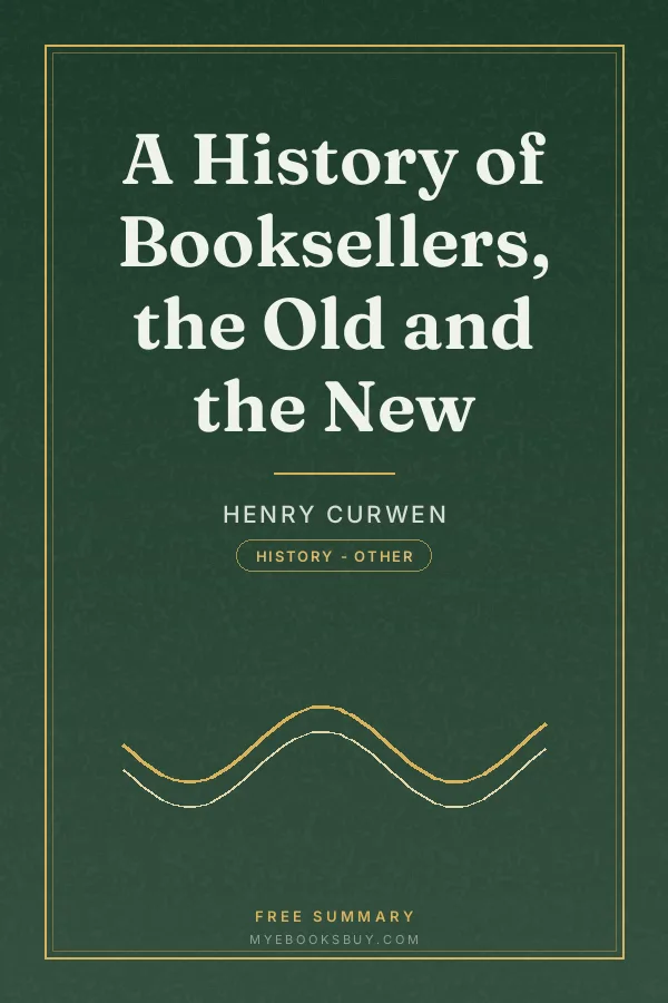 Cover of A History of Booksellers, the Old and the New