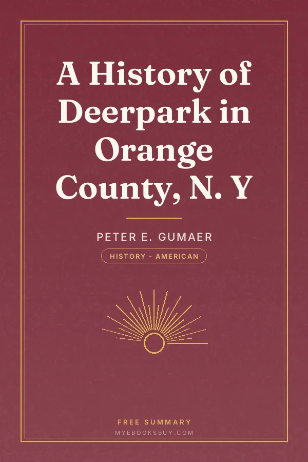 Cover of A History of Deerpark in Orange County, N. Y