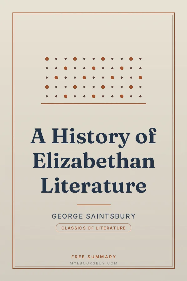 Cover of A History of Elizabethan Literature