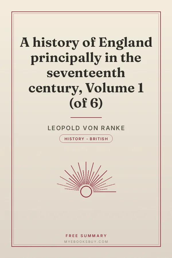 Cover of A history of England principally in the seventeenth century, Volume 1 (of 6)