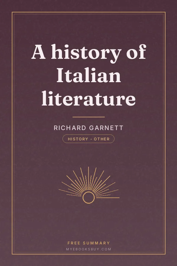 Cover of A history of Italian literature