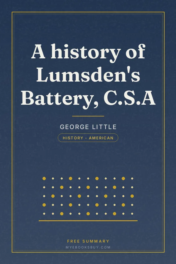 Cover of A history of Lumsden's Battery, C.S.A