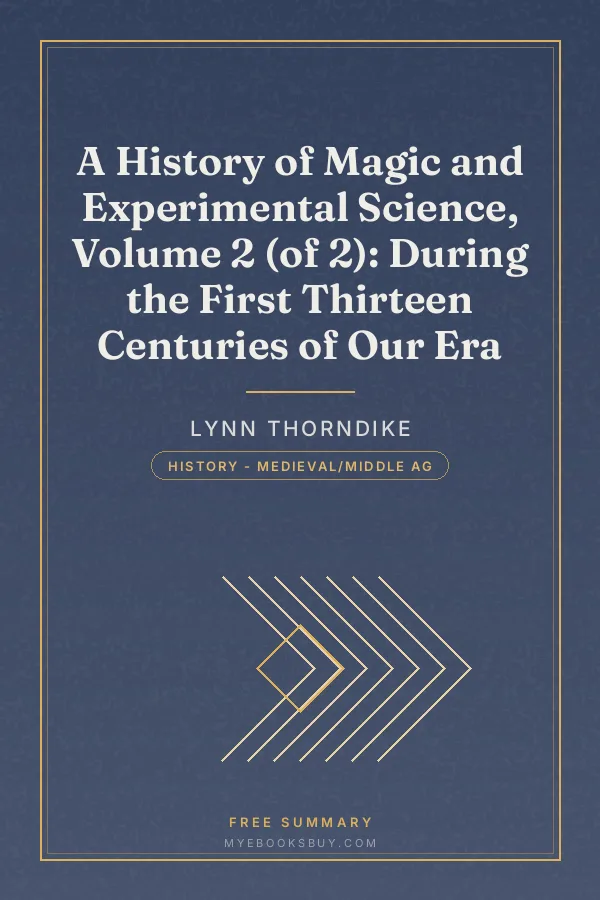 Cover of A History of Magic and Experimental Science, Volume 2 (of 2): During the First Thirteen Centuries of Our Era