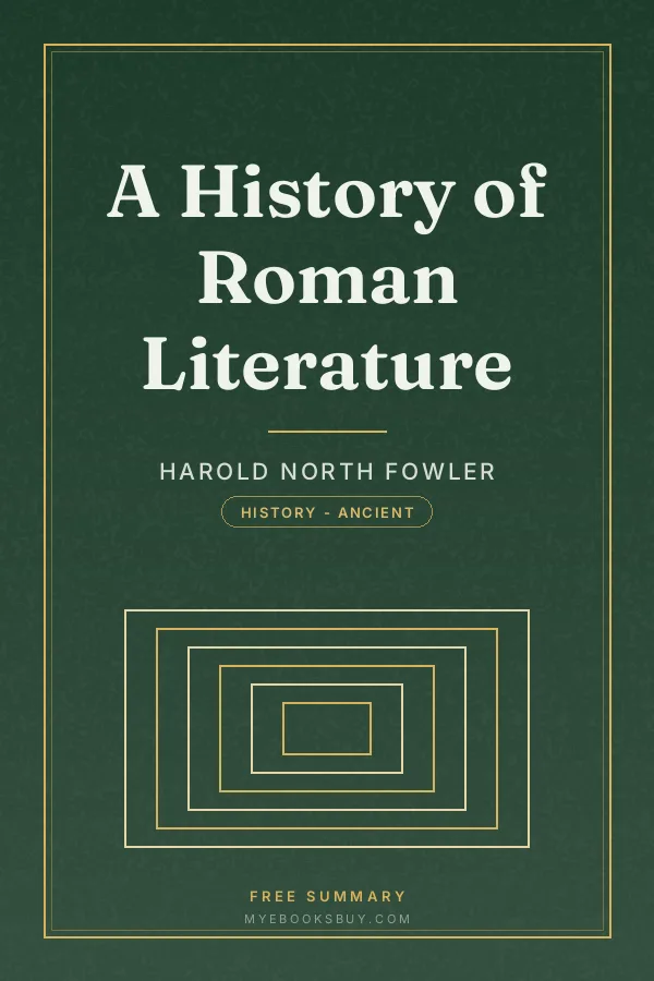 Cover of A History of Roman Literature