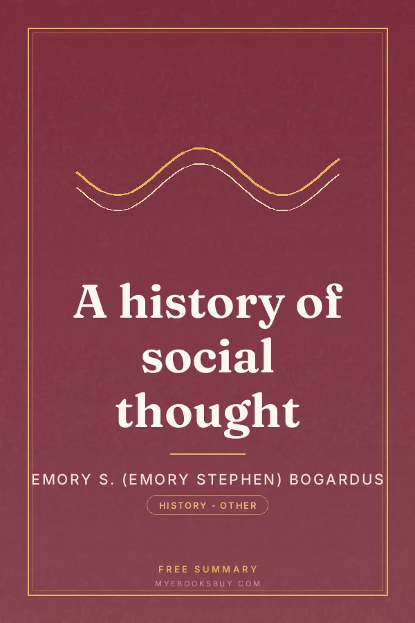 Cover of A history of social thought