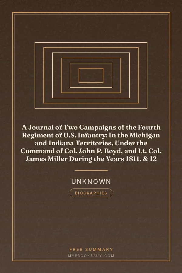 Cover of A Journal of Two Campaigns of the Fourth Regiment of U.S. Infantry: In the Michigan and Indiana Territories, Under the Command of Col. John P. Boyd, and Lt. Col. James Miller During the Years 1811, & 12