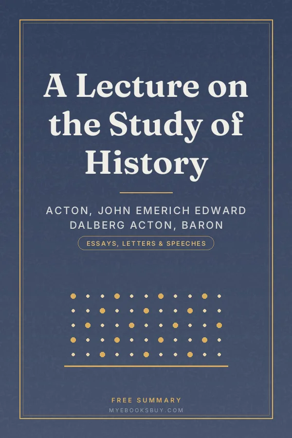 Cover of A Lecture on the Study of History