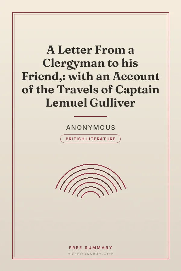 Cover of A Letter From a Clergyman to his Friend,: with an Account of the Travels of Captain Lemuel Gulliver