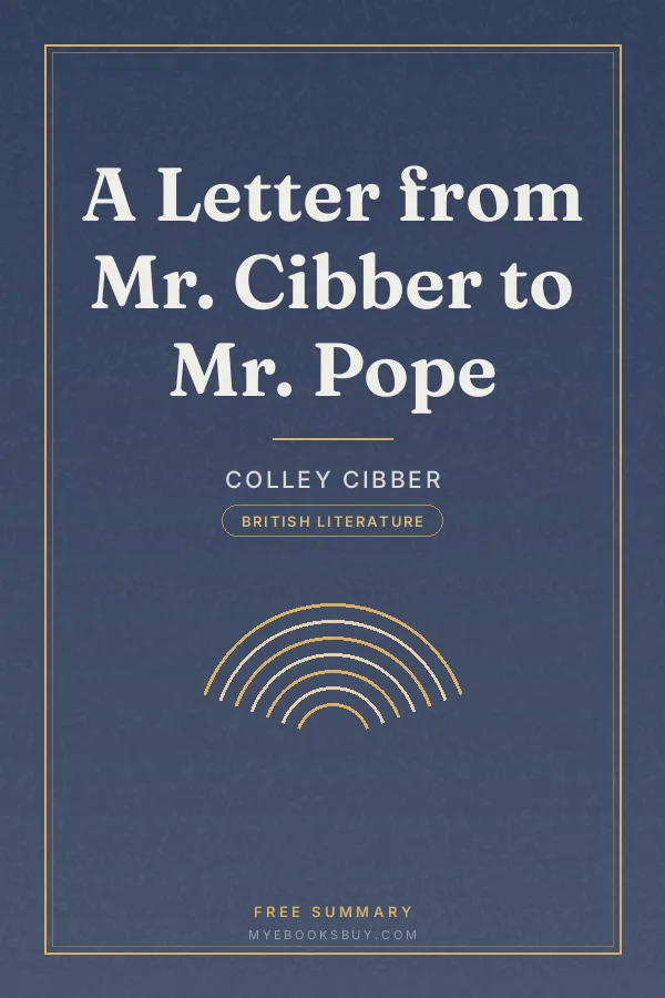 Cover of A Letter from Mr. Cibber to Mr. Pope