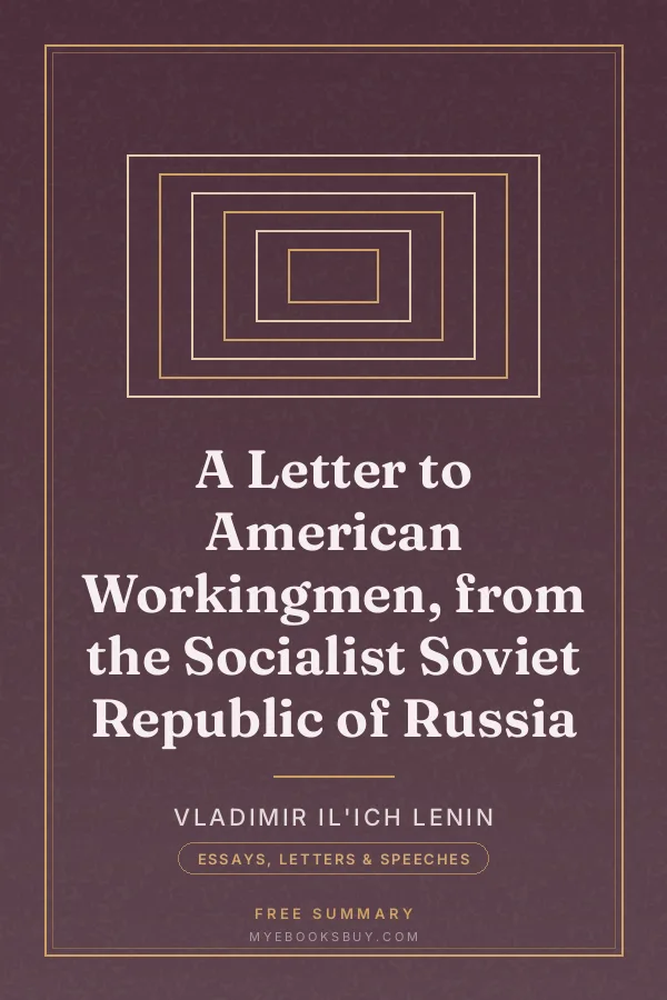 Cover of A Letter to American Workingmen, from the Socialist Soviet Republic of Russia