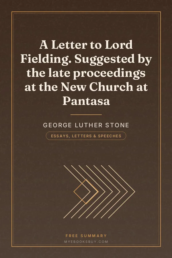 Cover of A Letter to Lord Fielding. Suggested by the late proceedings at the New Church at Pantasa